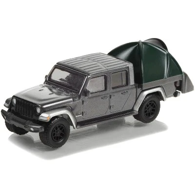 2021 Jeep Gladiator High Altitude Pickup Truck Gray Metallic With Modern Truck Bed Tent 1/64 Diecast Model Car By Greenlight 3 2021 Jeep Gladiator High Altitude Pickup Truck Gray Metallic With Modern Truck Bed Tent 1/64 Diecast Model Car By Greenlight