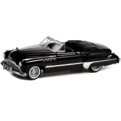 1949 Buick Roadmaster Convertible Black Metallic "Black Bandit" Series 27 1/64 Diecast Model Car By Greenlight