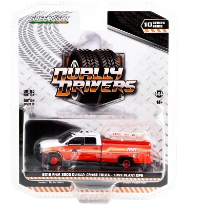 2018 Ram 3500 Dually Crane Truck Red & White W/Stripes "FDNY (Fire Dept Of N.Y) Plant Ops" 1/64 Diecast Model Car By Greenlight 4 2018 Ram 3500 Dually Crane Truck Red & White W/Stripes "FDNY (Fire Dept Of N.Y) Plant Ops" 1/64 Diecast Model Car By Greenlight - Image 2
