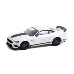 Greenlight 1/64 2021 Ford Mustang Mach 1 VIN 001 Lot 3005, Jet Gray, Barrett Jackson Scottsdale Ed Series 8, 37240-F
