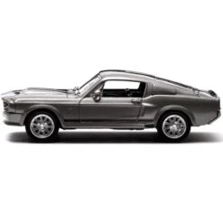1967 Ford Mustang Custom "Eleanor" Gray Met. W/ Black Stripes "Gone In 60 Seconds" (2000) Movie 1/43 Diecast Model By Greenlight