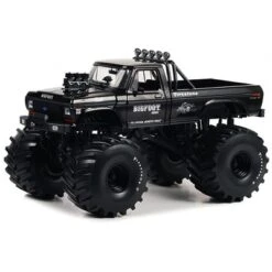 1974 Ford F-250 Monster Truck With 66-Inch Tires Black Bandit Edition "Bigfoot #1" 1/18 Diecast Model Car By Greenlight