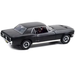 1967 Ford Mustang Coupe Matt Black (Adonis Creed's) "Creed" (2015) Movie 1/18 Diecast Model Car By Greenlight