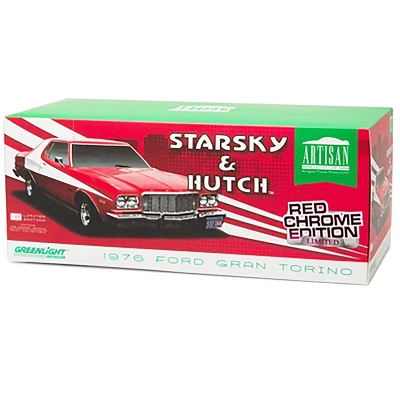 1976 Ford Gran Torino "Starsky And Hutch" Red Chrome Edition (TV Series 1975-79) 1/18 Diecast Model Car By Greenlight 4 1976 Ford Gran Torino "Starsky And Hutch" Red Chrome Edition (TV Series 1975-79) 1/18 Diecast Model Car By Greenlight - Image 2