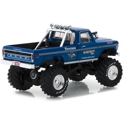 1974 Ford F-250 Monster Truck Bigfoot #1 Blue "The Original Monster Truck" (1979) 1/64 Diecast Model Car By Greenlight 4 1974 Ford F-250 Monster Truck Bigfoot #1 Blue "The Original Monster Truck" (1979) 1/64 Diecast Model Car By Greenlight - Image 2