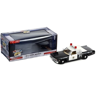 1974 Dodge Monaco Police Black & White "Mount Prospect Police Dept: Mount Prospect, Illinois" 1/24 Diecast Model Car Greenlight 4 1974 Dodge Monaco Police Black & White "Mount Prospect Police Dept: Mount Prospect, Illinois" 1/24 Diecast Model Car Greenlight - Image 2