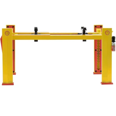 Adjustable Four Post Lift "Shell Oil" #2 For 1/18 Scale Diecast Model Cars By Greenlight 4 Adjustable Four Post Lift "Shell Oil" #2 For 1/18 Scale Diecast Model Cars By Greenlight - Image 2