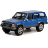 1991 Jeep Cherokee Blue Metallic With Red Stripes "Jeep 80th Anniversary Edition" 1/64 Diecast Model Car By Greenlight -Greenlight Shop GUEST cb3fcf17 06fe 400c 9f37 e7d625fae81d