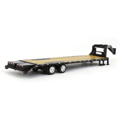 Greenlight Collectibles 1/64 Gooseneck Trailer Black With Red And White Conspicuity Stripes 30390 4 Greenlight Collectibles 1/64 Gooseneck Trailer Black With Red And White Conspicuity Stripes 30390 - Image 2