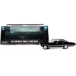 1967 Chevrolet Impala Sport Sedan Tuxedo Black 1/43 Diecast Model Car By Greenlight