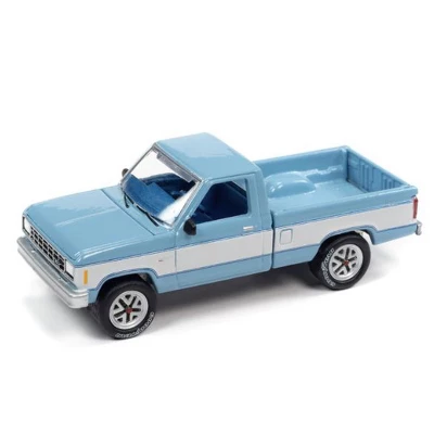 Greenlight Collectibles 1/64 1984 Ford Ranger Light Blue With White Sides, Johnny Lightning Classic Gold 2022 Rel. 1, JLSP224-A 3 Greenlight Collectibles 1/64 1984 Ford Ranger Light Blue With White Sides, Johnny Lightning Classic Gold 2022 Rel. 1, JLSP224-A