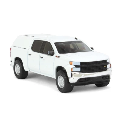 Greenlight Collectibles 1/64 Summit White 2022 Chevrolet Silverado WT Pickup Truck With Camper Shell Blue Collar Series 11 35240-F 3 Greenlight Collectibles 1/64 Summit White 2022 Chevrolet Silverado WT Pickup Truck With Camper Shell Blue Collar Series 11 35240-F