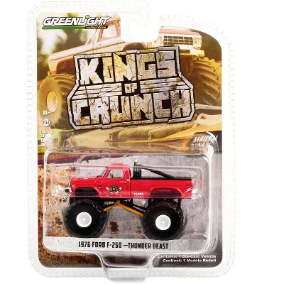 1976 Ford F-250 Monster Truck Red "Thunder Beast" "Kings Of Crunch" Series 11 1/64 Diecast Model Car By Greenlight 4 1976 Ford F-250 Monster Truck Red "Thunder Beast" "Kings Of Crunch" Series 11 1/64 Diecast Model Car By Greenlight - Image 2