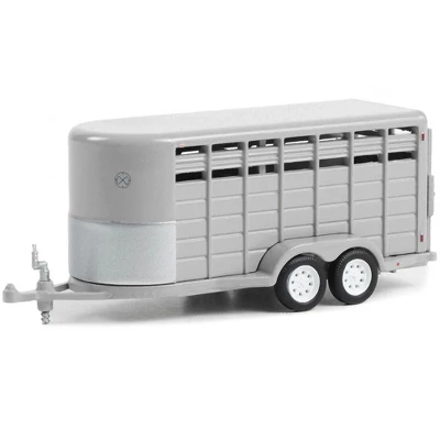 14-Foot Livestock Trailer Gray "Hitch & Tow Trailers" Series 1/64 Diecast Model By Greenlight 3 14-Foot Livestock Trailer Gray "Hitch & Tow Trailers" Series 1/64 Diecast Model By Greenlight