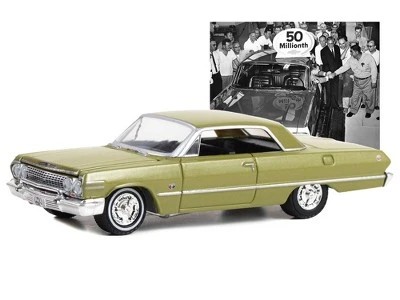 1963 Chevrolet Impala SS Special Gold Met. Paint "50 Millionth Produced" "Hobby Exclusive" 1/64 Diecast Model By Greenlight 4 1963 Chevrolet Impala SS Special Gold Met. Paint "50 Millionth Produced" "Hobby Exclusive" 1/64 Diecast Model By Greenlight - Image 2