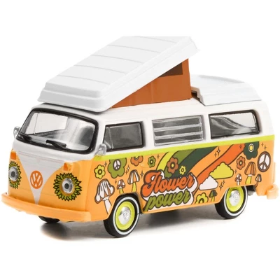 1973 Volkswagen Type 2 Westfalia Campmobile "Flower Power" "Club Vee-Dub Series 14" 1/64 Diecast Model By Greenlight 3 1973 Volkswagen Type 2 Westfalia Campmobile "Flower Power" "Club Vee-Dub Series 14" 1/64 Diecast Model By Greenlight