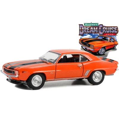 1969 Chevrolet Camaro Z/28 Orange With Black Stripes "Woodward Dream Cruise" Series 1 1/64 Diecast Model Car By Greenlight 4 1969 Chevrolet Camaro Z/28 Orange With Black Stripes "Woodward Dream Cruise" Series 1 1/64 Diecast Model Car By Greenlight - Image 2