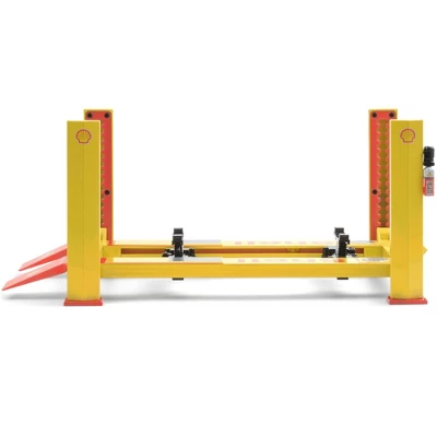 Adjustable Four Post Lift "Shell Oil" #2 For 1/18 Scale Diecast Model Cars By Greenlight 6 Adjustable Four Post Lift "Shell Oil" #2 For 1/18 Scale Diecast Model Cars By Greenlight - Image 4