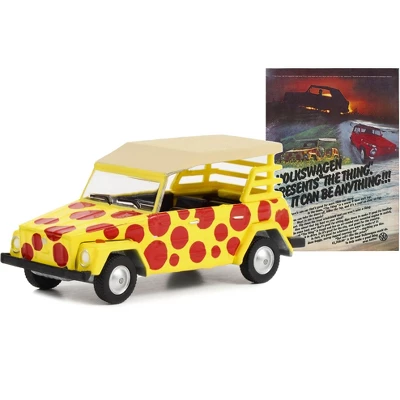 1974 Volkswagen Thing Type 181 Yellow With Red Polka Dots "Vintage Ad Cars" Series 8 1/64 Diecast Model Car By Greenlight 3 1974 Volkswagen Thing Type 181 Yellow With Red Polka Dots "Vintage Ad Cars" Series 8 1/64 Diecast Model Car By Greenlight