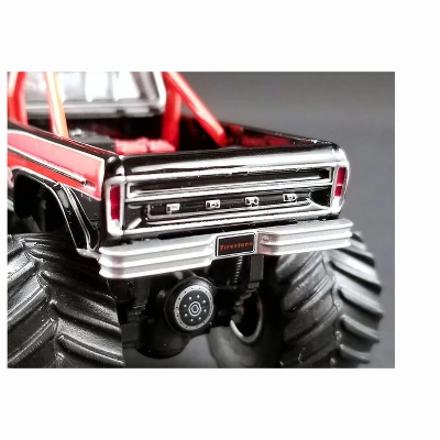 1974 Ford F-250 Monster Truck "Firestone" Black And Red "ACME Exclusive" 1/64 Diecast Model Car By Greenlight For ACME 4 1974 Ford F-250 Monster Truck "Firestone" Black And Red "ACME Exclusive" 1/64 Diecast Model Car By Greenlight For ACME - Image 2