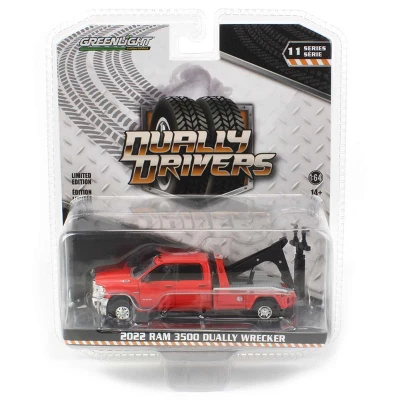 Greenlight Collectibles 1/64 Flame Red 2022 Ram 3500 Wrecker Tow Truck Dually Drivers 11 46110-F 6 Greenlight Collectibles 1/64 Flame Red 2022 Ram 3500 Wrecker Tow Truck Dually Drivers 11 46110-F - Image 4