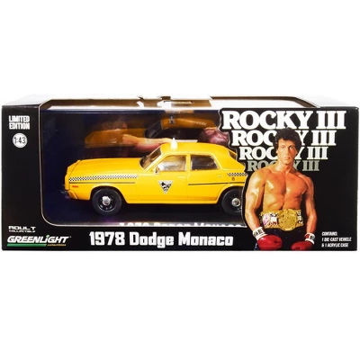 1978 Dodge Monaco Taxi "City Cab Co." Yellow "Rocky III" (1982) Movie 1/43 Diecast Model Car By Greenlight 4 1978 Dodge Monaco Taxi "City Cab Co." Yellow "Rocky III" (1982) Movie 1/43 Diecast Model Car By Greenlight - Image 2