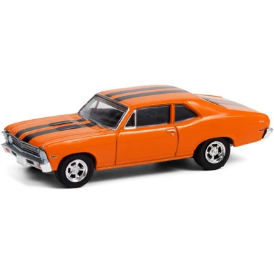 1968 Chevrolet Nova Orange With Black Stripes "Bad Boys II" (2003) Movie "Hollywood Series" 1/64 Diecast Model Car By Greenlight 3 1968 Chevrolet Nova Orange With Black Stripes "Bad Boys II" (2003) Movie "Hollywood Series" 1/64 Diecast Model Car By Greenlight