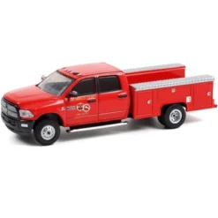 2017 Ram 3500 Dually Service Truck Red "Los Angeles County Fire Dept" (CA) "Fire & Rescue" 1/64 Diecast Model Car By Greenlight