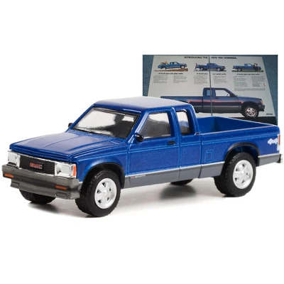 1991 GMC Sonoma Truck Blue Met. And Gray "It's Not Just A Truck Anymore" "Vintage Ad Cars" 1/64 Diecast Model Car By Greenlight 3 1991 GMC Sonoma Truck Blue Met. And Gray "It's Not Just A Truck Anymore" "Vintage Ad Cars" 1/64 Diecast Model Car By Greenlight