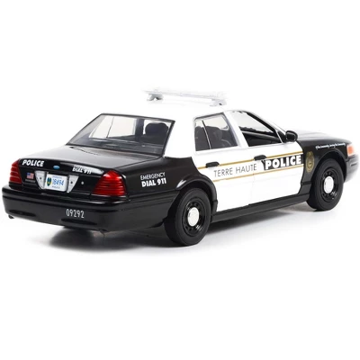 2011 Ford Crown Victoria Police Interceptor Black And White "Terre Haute Police" (Indiana) 1/24 Diecast Model Car By Greenlight 3 2011 Ford Crown Victoria Police Interceptor Black And White "Terre Haute Police" (Indiana) 1/24 Diecast Model Car By Greenlight